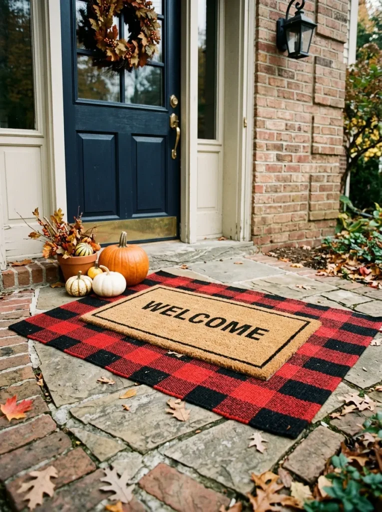 Buffalo Plaid Layered Rugs