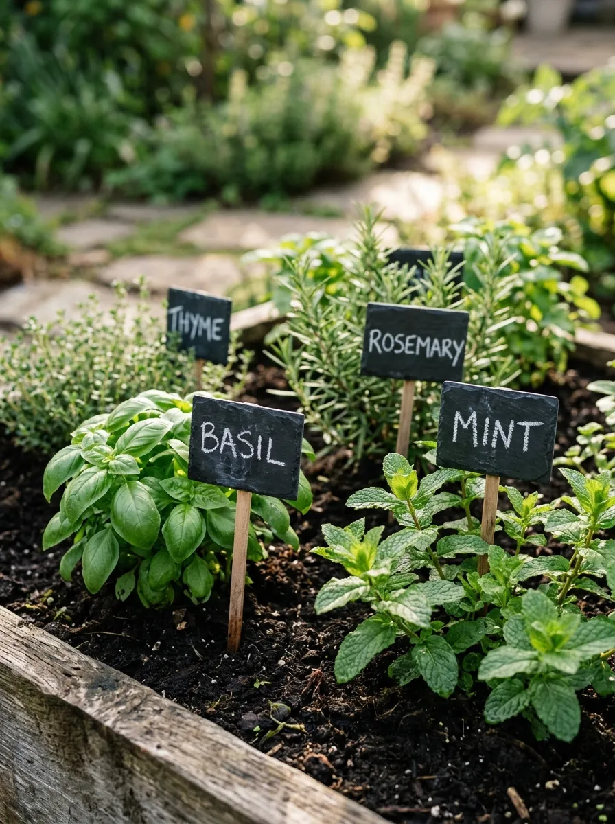 Chalkboard plant labels - robert mygardenandpatio decor inspiration and aesthetic design idea