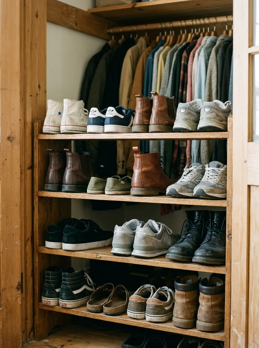 Closet Shoe Rack - interior home improvements mintpalment decor inspiration and aesthetic design idea