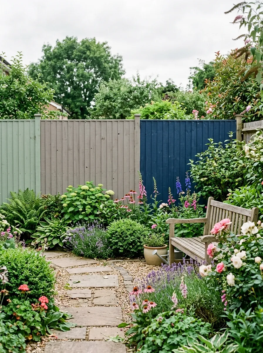 Color-block fence panels - robert mygardenandpatio decor inspiration and aesthetic design idea