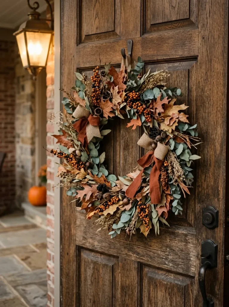 Cozy Front Door Wreath