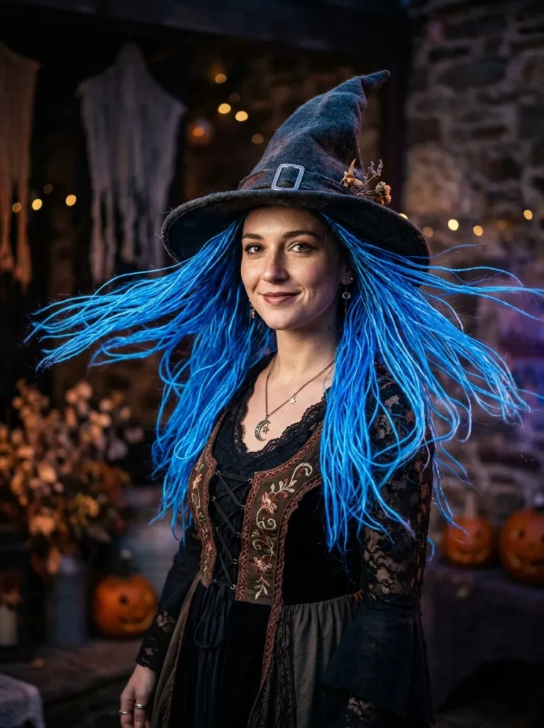 Electric Blue String Hair