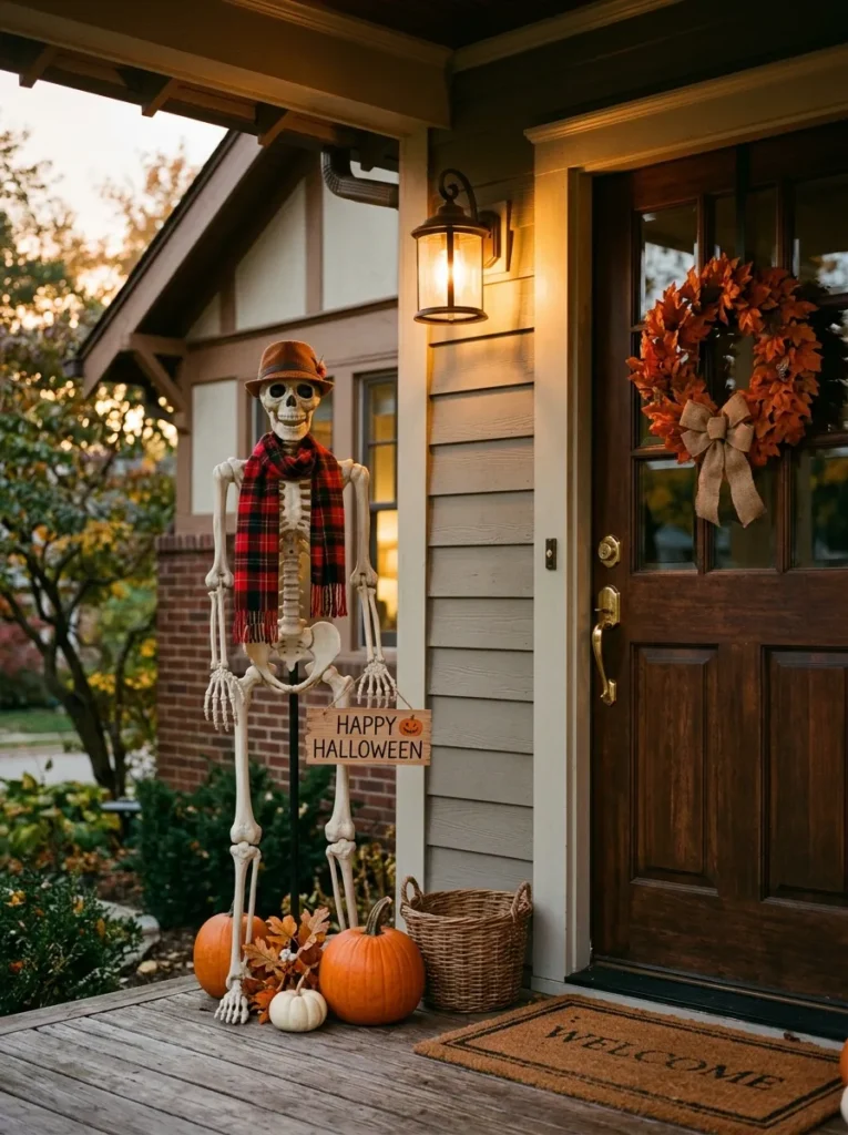 Festive Skeleton Welcomer