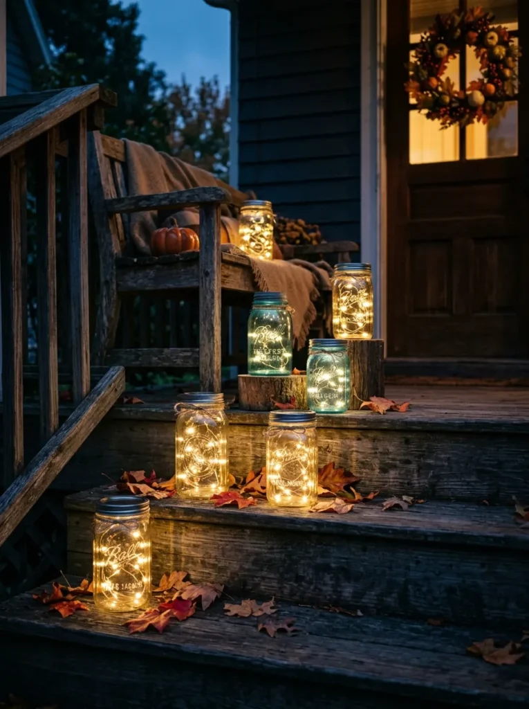 Glowing Mason Jar Lanterns