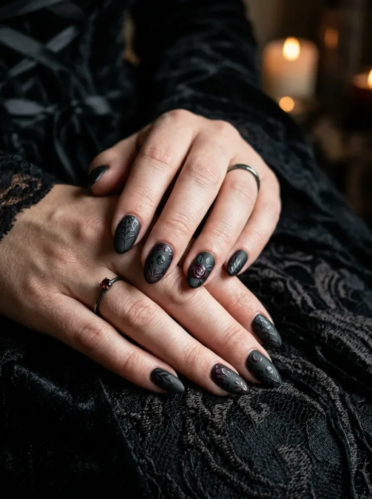 Gothic Nail Accents