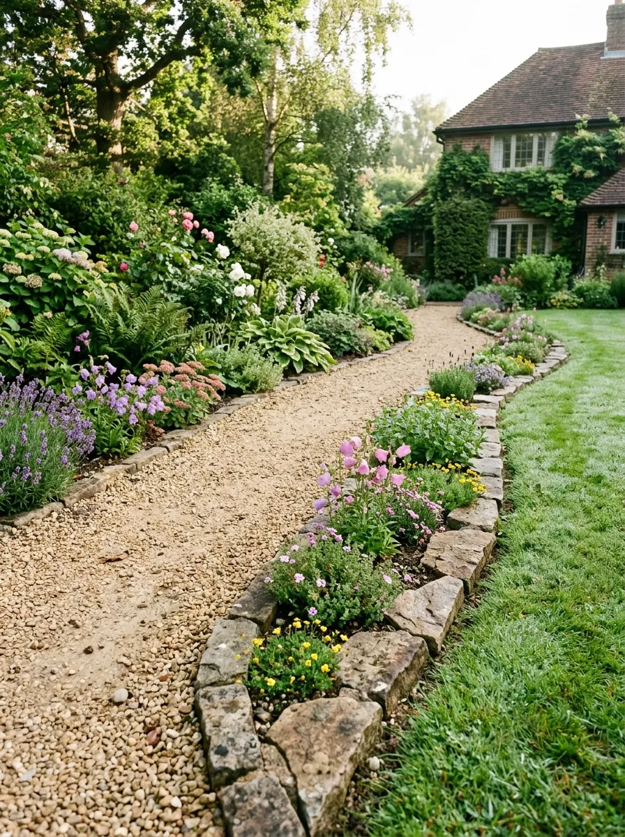 Gravel pathway edging - robert mygardenandpatio decor inspiration and aesthetic design idea