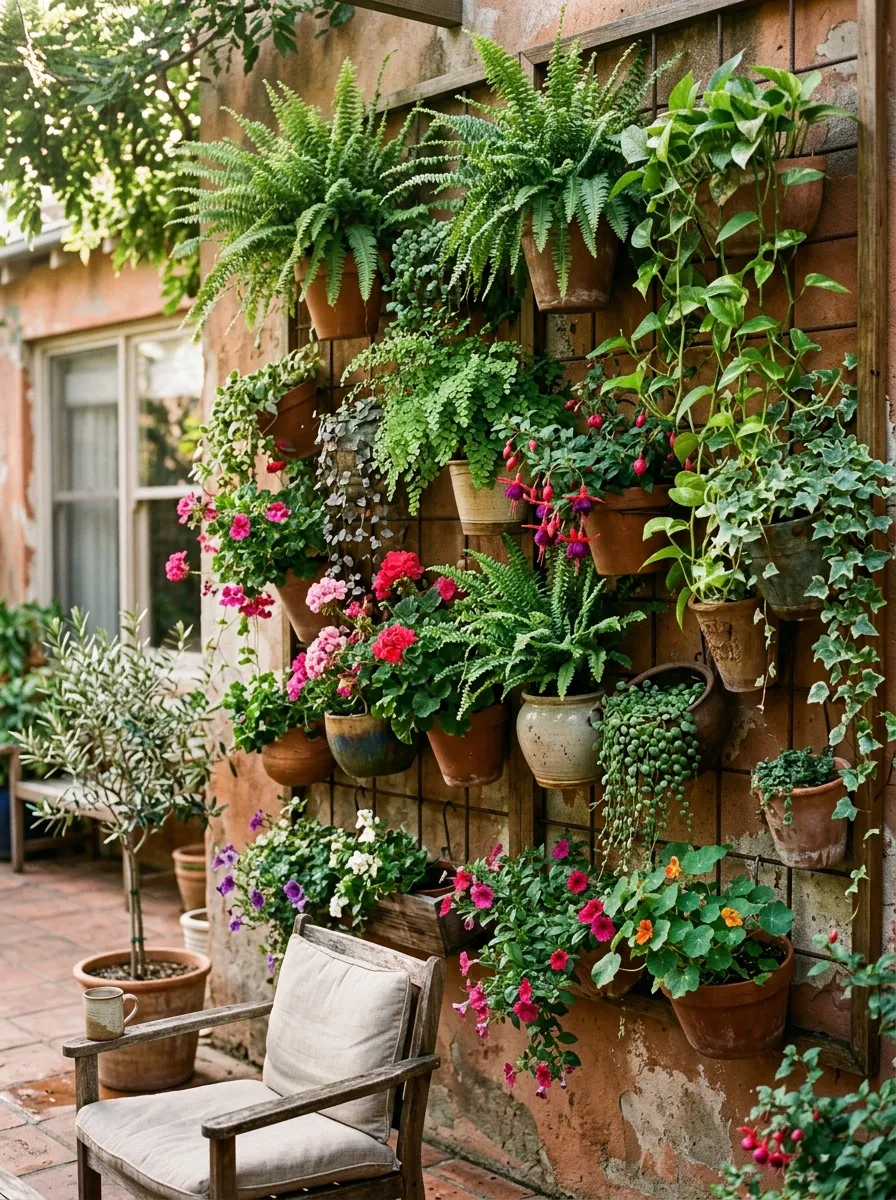 Hanging plant walls - robert mygardenandpatio decor inspiration and aesthetic design idea