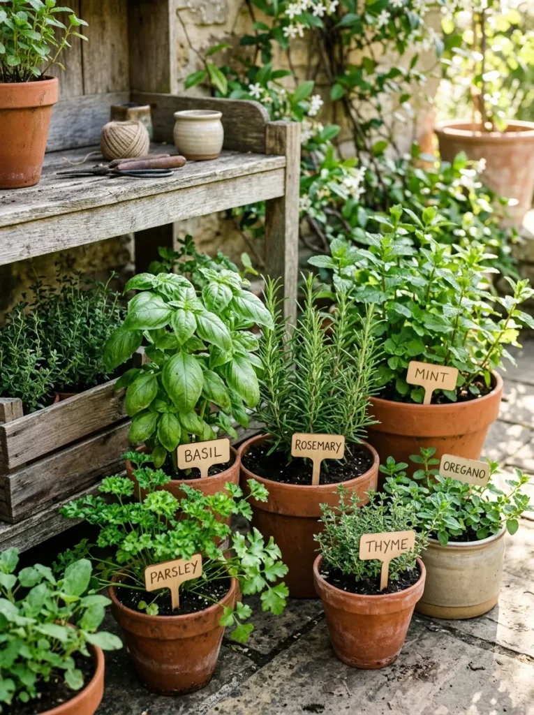 Herb Container Garden - Decoration ideas decoradyard
