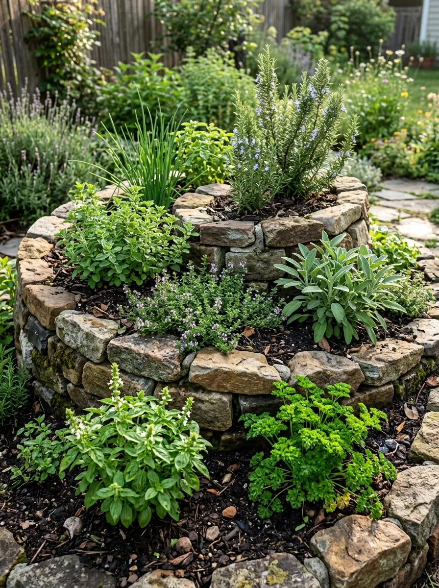 Herb spiral bed - robert mygardenandpatio decor inspiration and aesthetic design idea