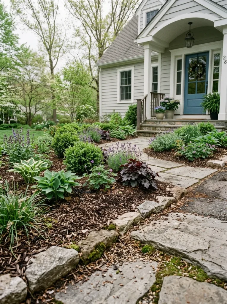 Low Mounded Walkway Plants