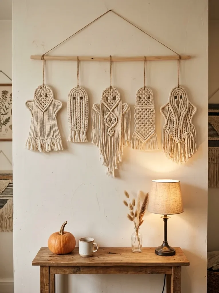 Macrame Ghost Wall Hangings