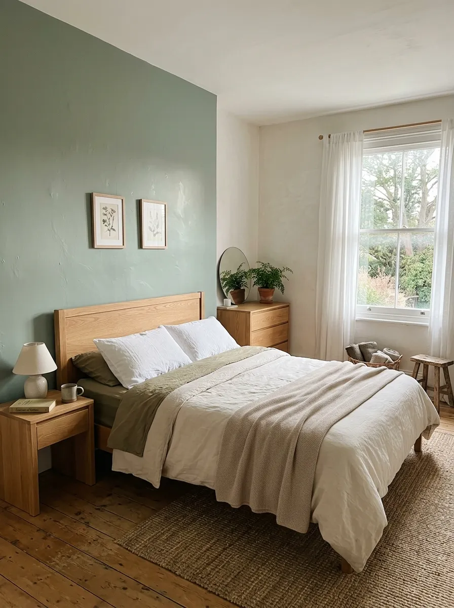 Muted Green Accent Color - interior home improvements mintpalment decor inspiration and aesthetic design idea