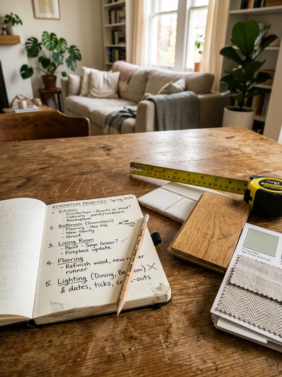 Priority List Planning - interior home improvements mintpalment decor inspiration and aesthetic design idea