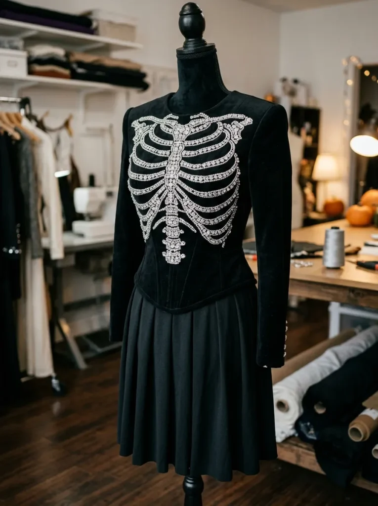 Rhinestone Ribcage Corset