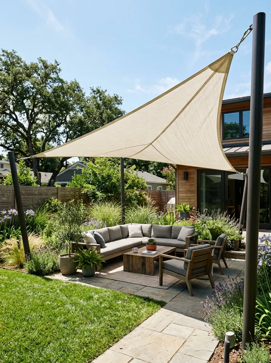Shade sail canopy - robert mygardenandpatio decor inspiration and aesthetic design idea
