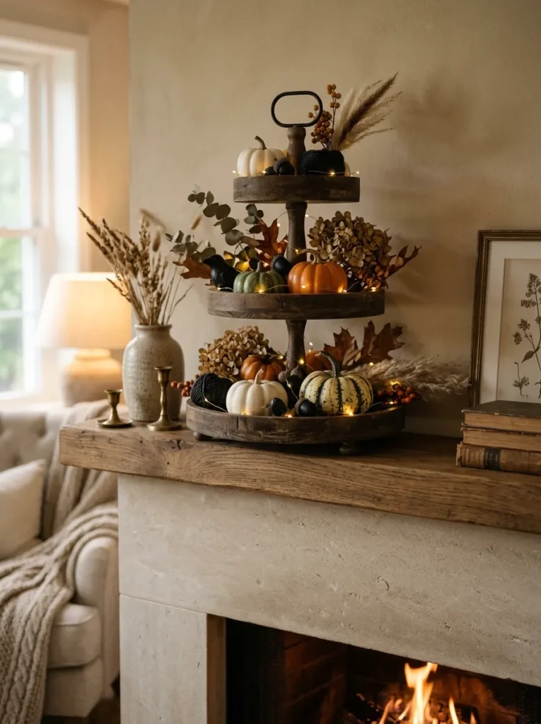 Tiered Tray Mantle Display