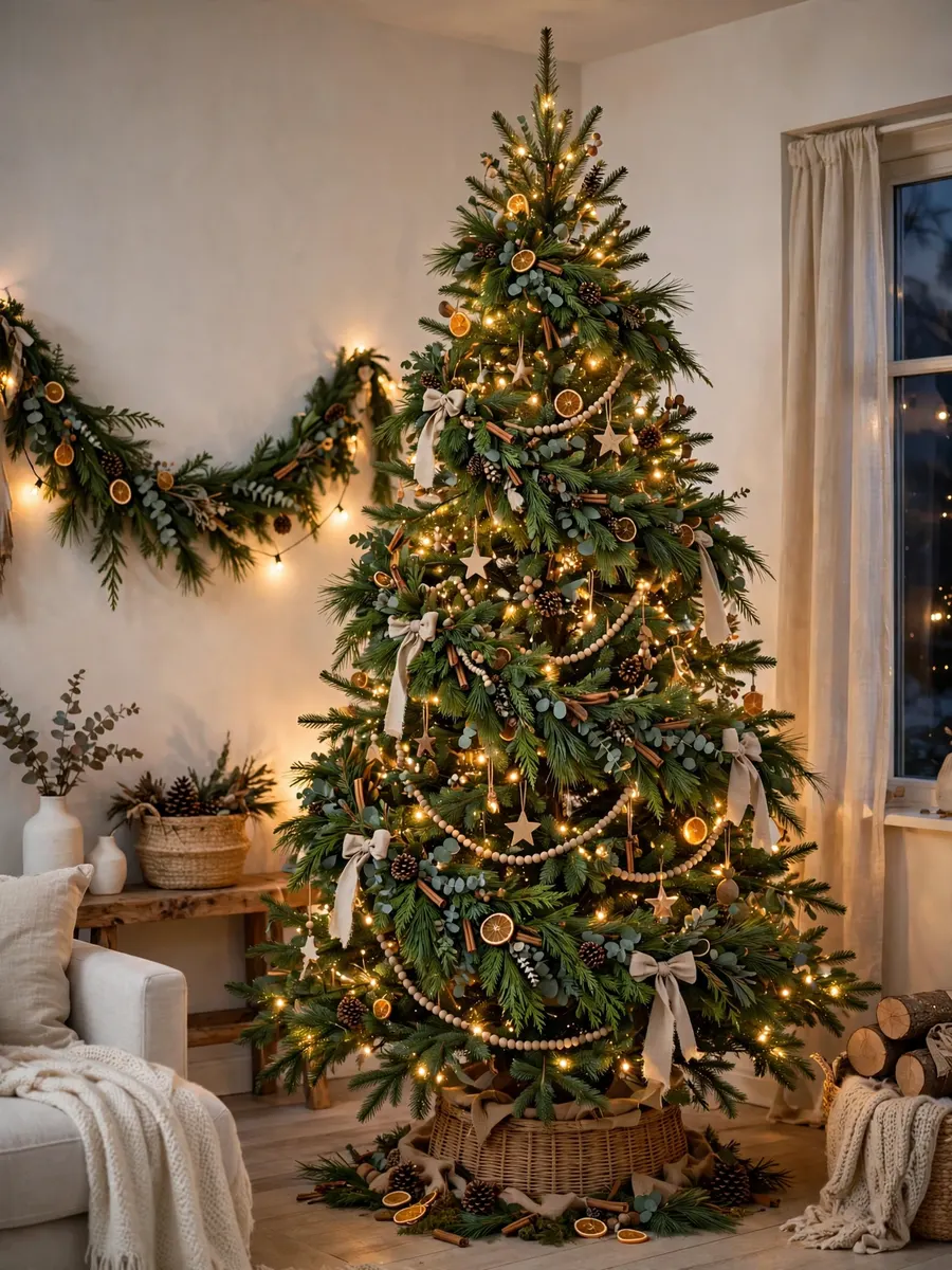 Nordic Pine Swags Highlights idea for 14 Foot Christmas Tree