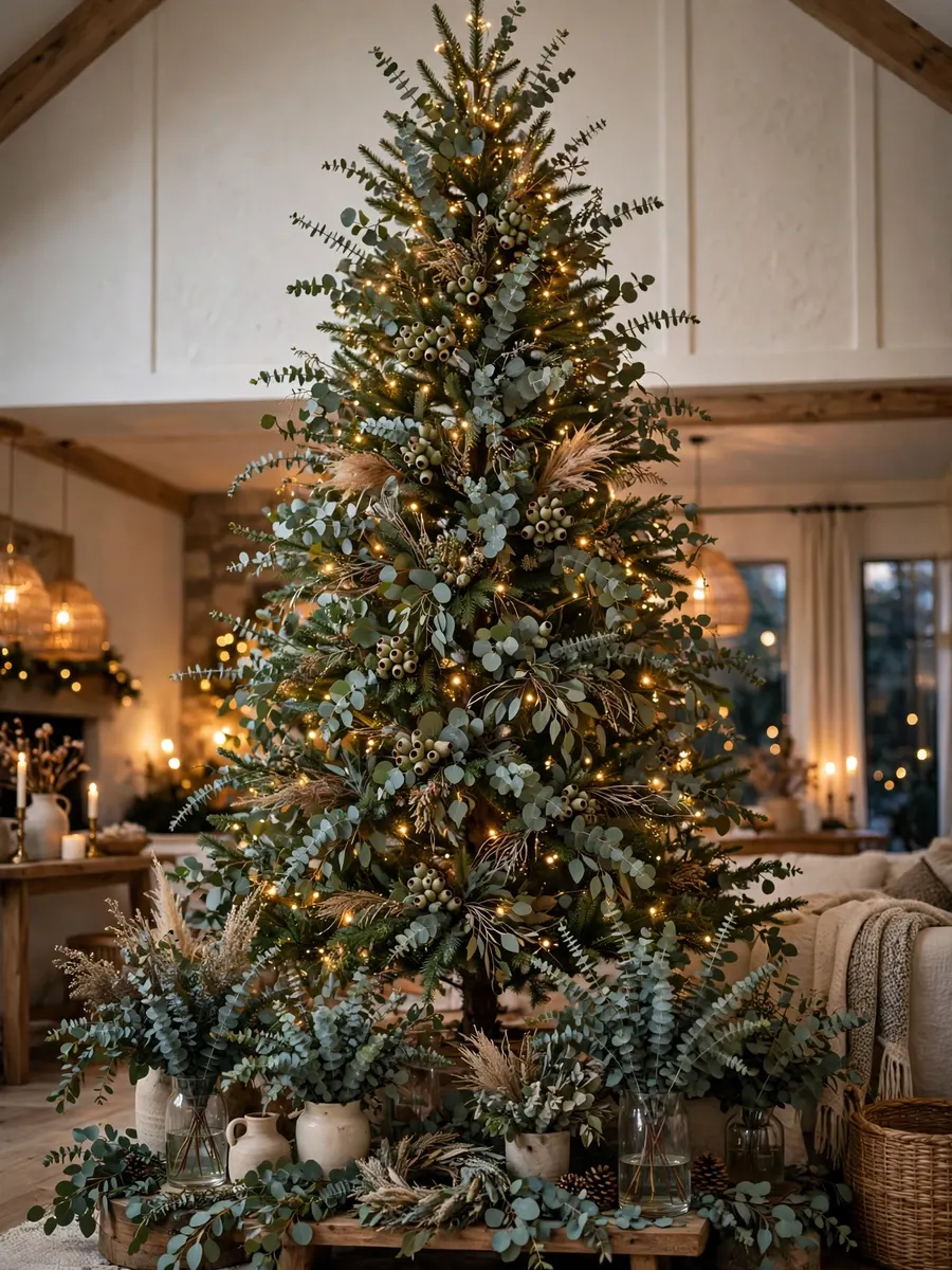 Eucalyptus Spray Fairy Arrangements idea for 16 Ft Christmas Tree
