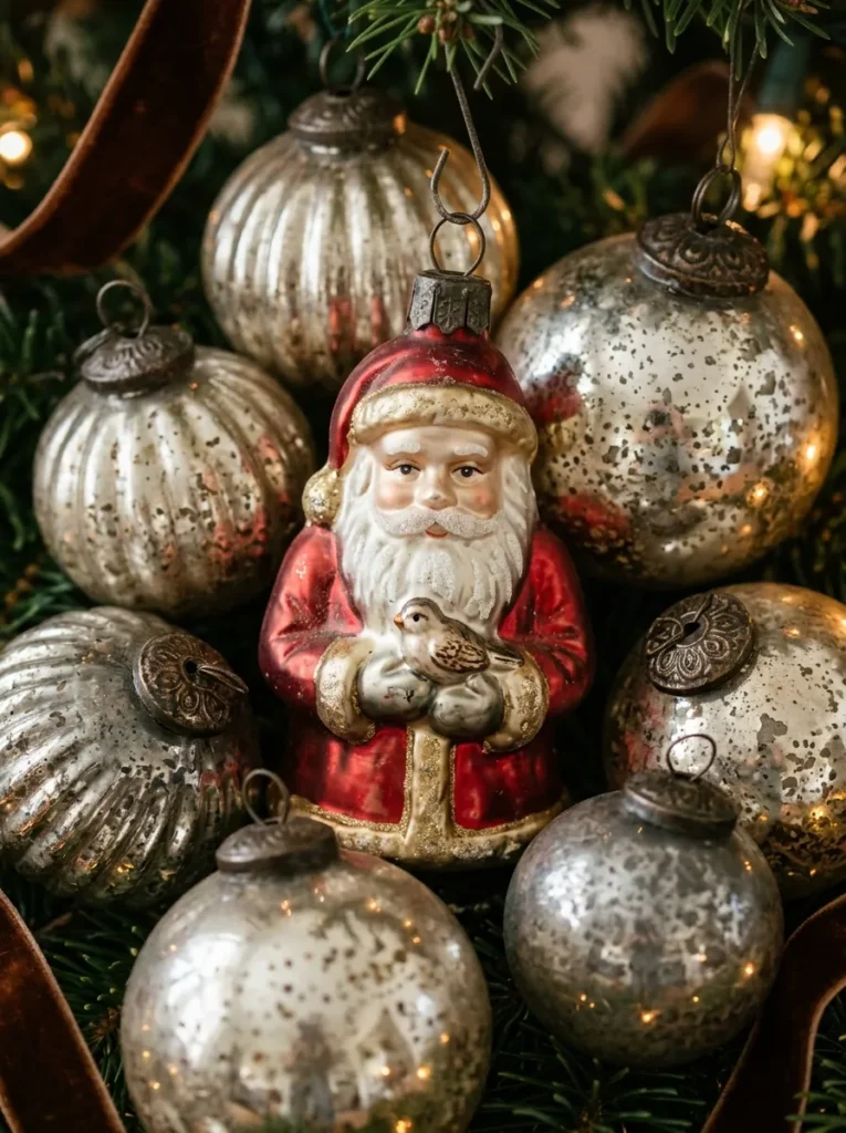 Antique Mercury Glass Baubles