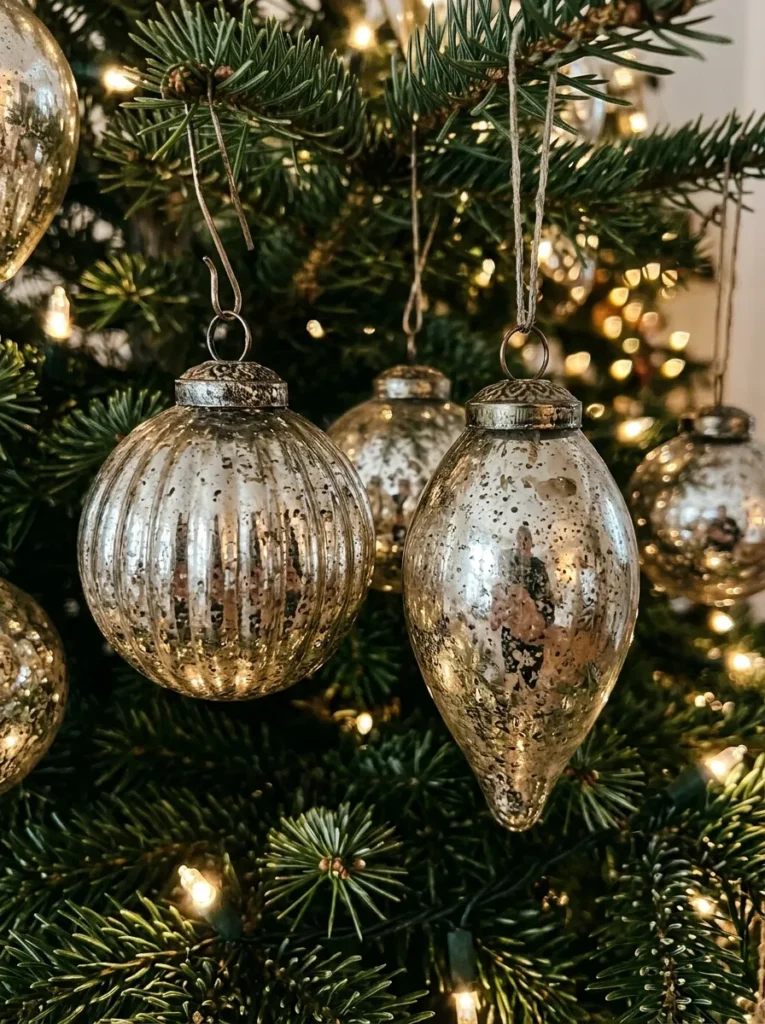 Antique Mercury Glass Baubles