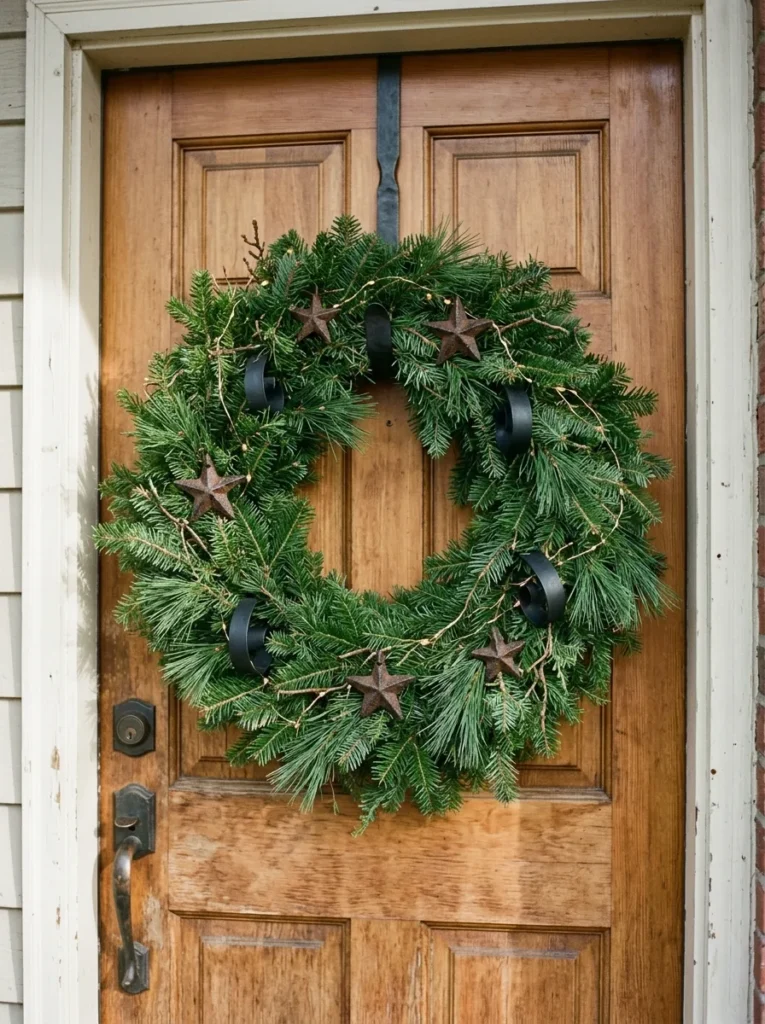 Cast Iron Wreath Accents - magical nights of lights (Sturdy architectural cast iron wreaths holding micro-LEDs for magical nights of lights)