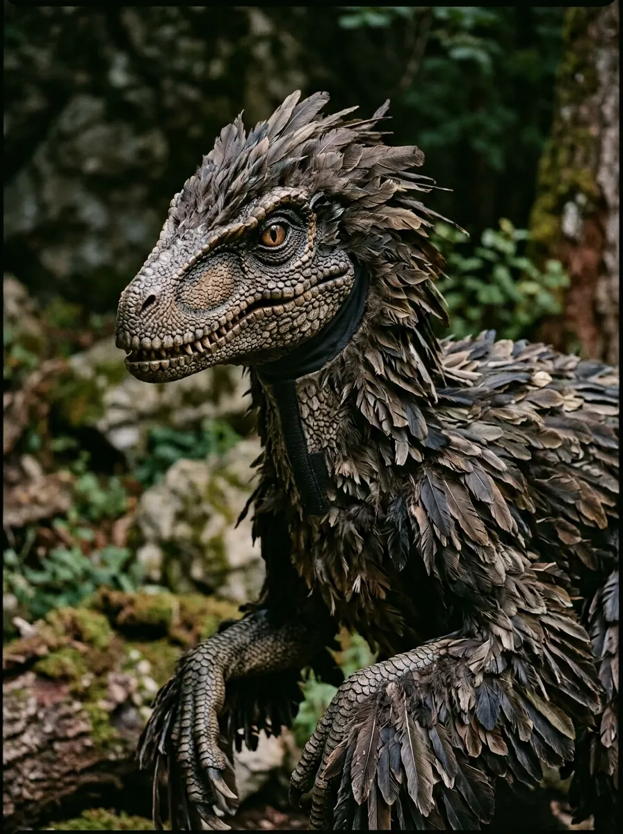 Feathered Raptor Quill Accents - Real Life Dinosaur Costume