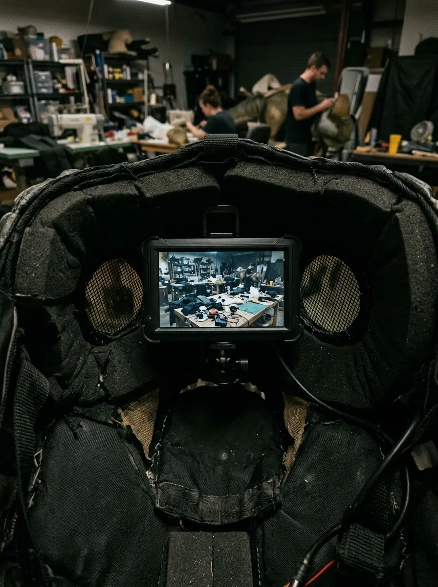 First-Person Video Monitor - Real Life Dinosaur Costume