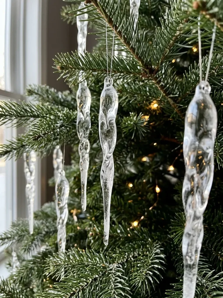 Frosted Crystalline Icicle Drops