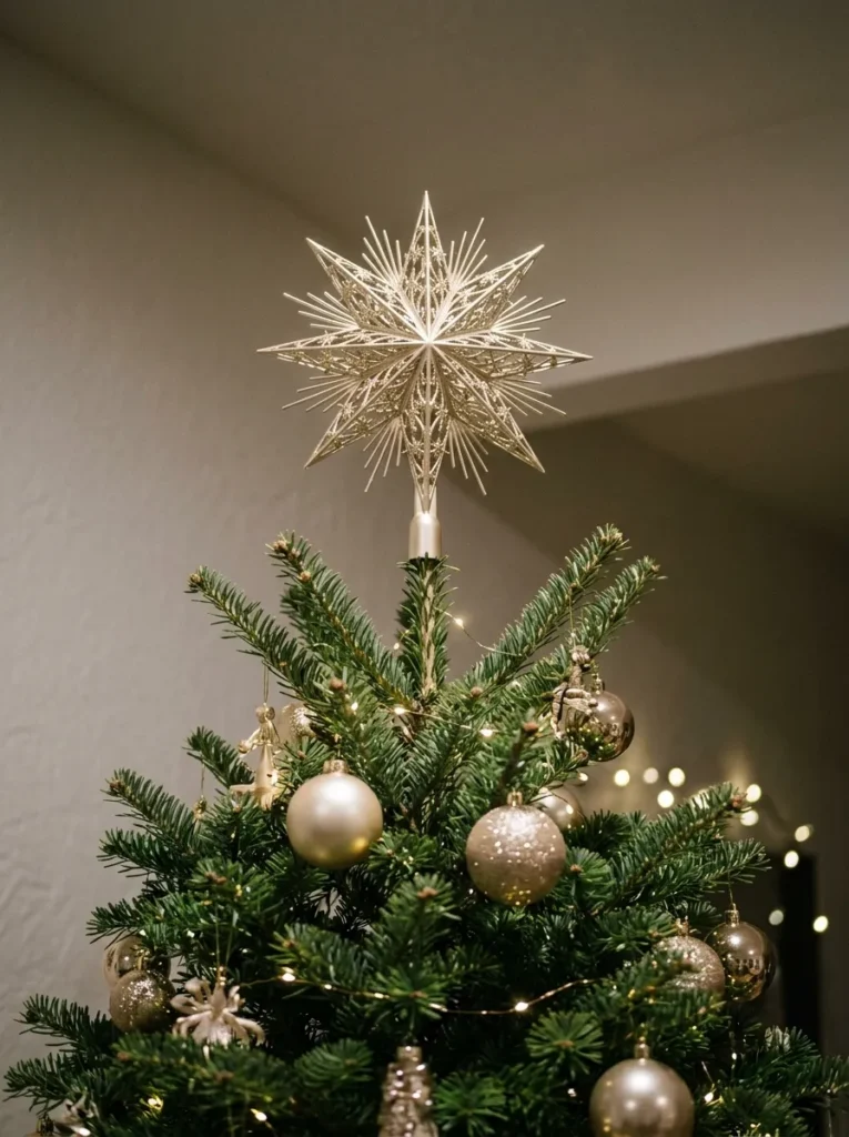 Golden Starlight Tree Crown Finial