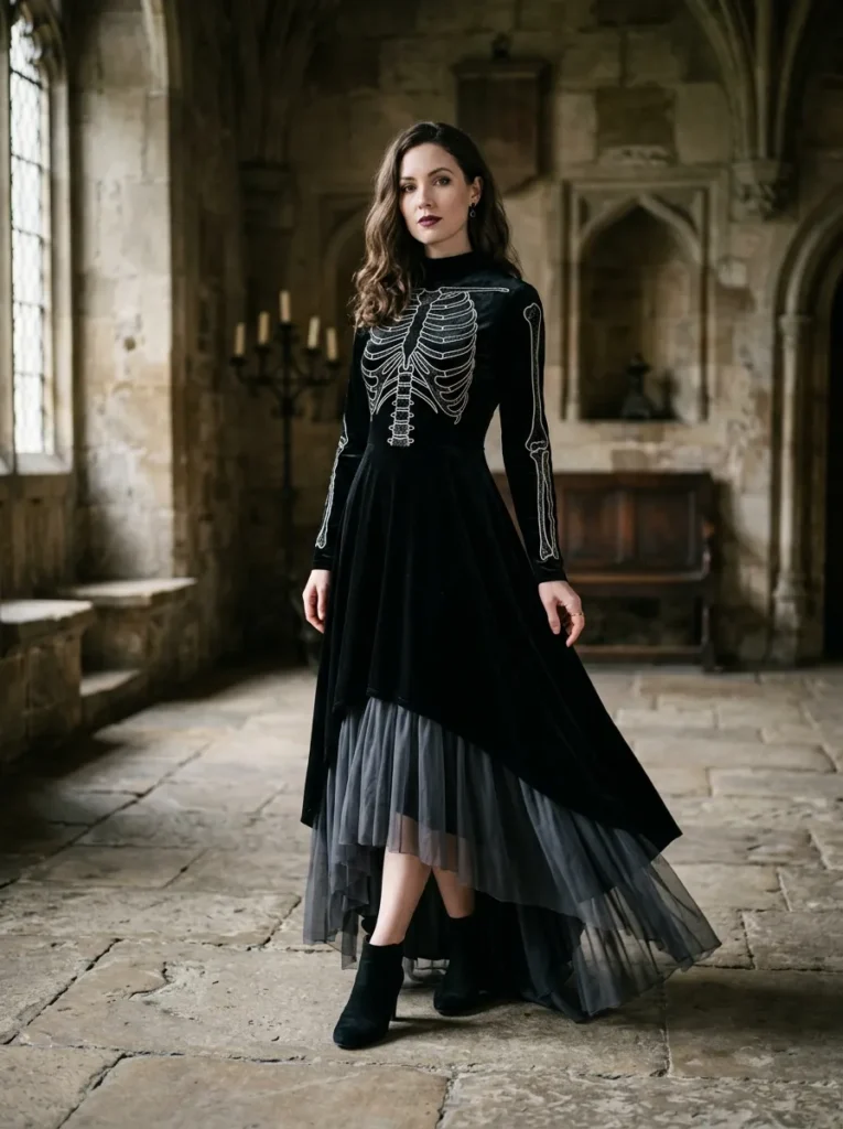 Gothic High-Low Hemline