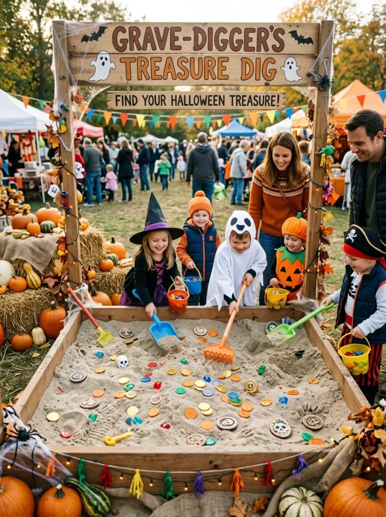 Grave Digger Treasure Dig Sandpit - halloween carnival booth ideas