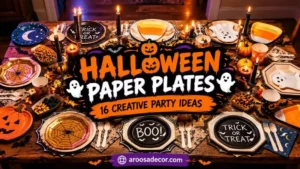 Halloween Paper Plates: 16 Easy Party Table Ideas