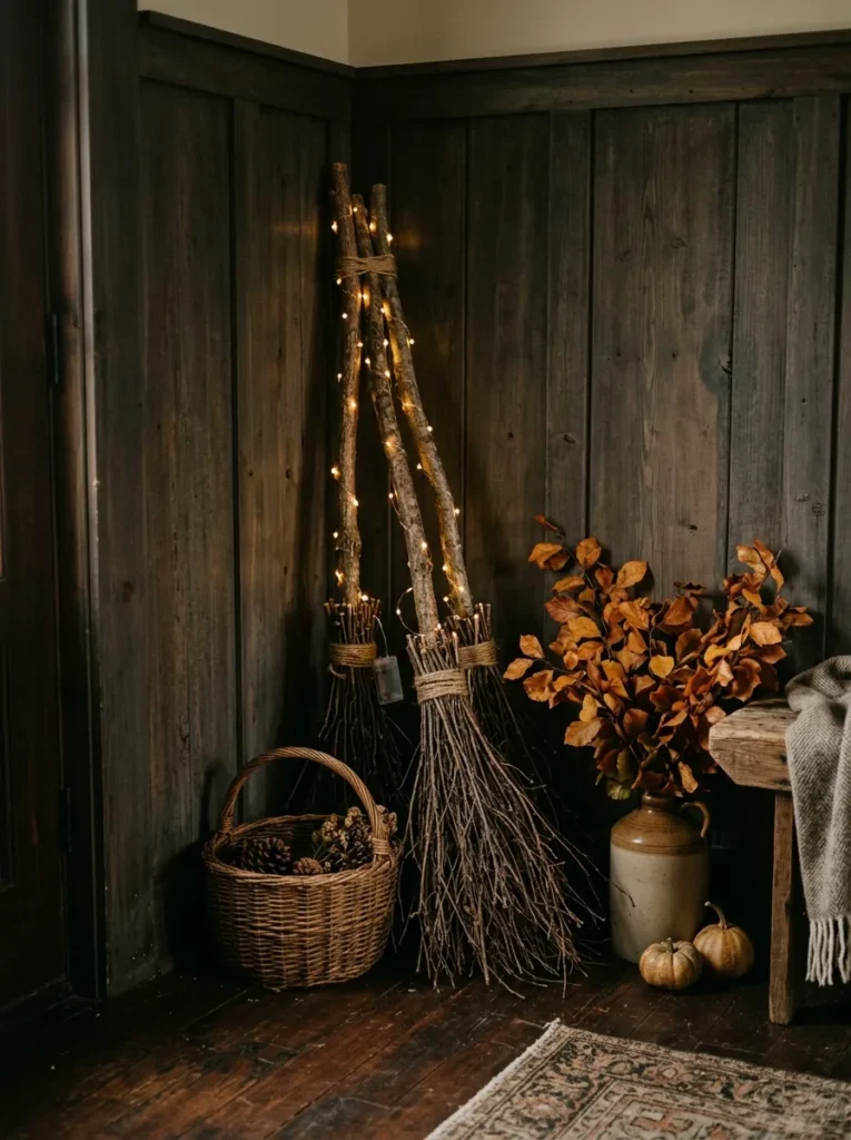 Illuminated Twig Broomstick Corner Bundle