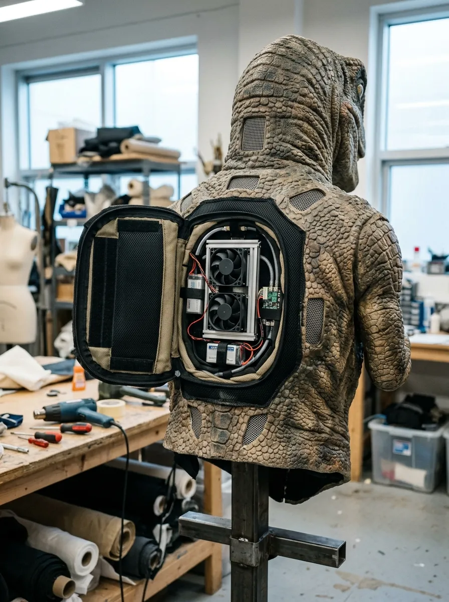 Internal Fan Cooling System - Real Life Dinosaur Costume