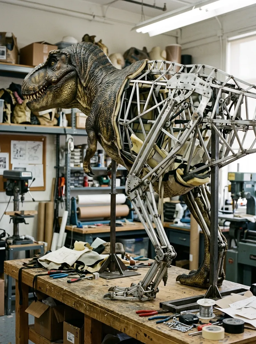 Lightweight Aluminum Internal Frame - Real Life Dinosaur Costume