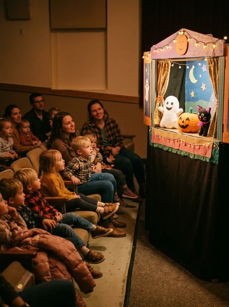 Local Theater Youth Halloween Puppet Plays - halloween events near me for kids (Live youth theater friendly ghost puppet stage performance for children)