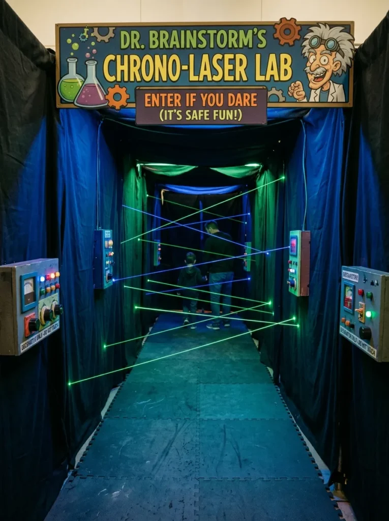 Mad Scientist Laser Maze - halloween carnival booth ideas