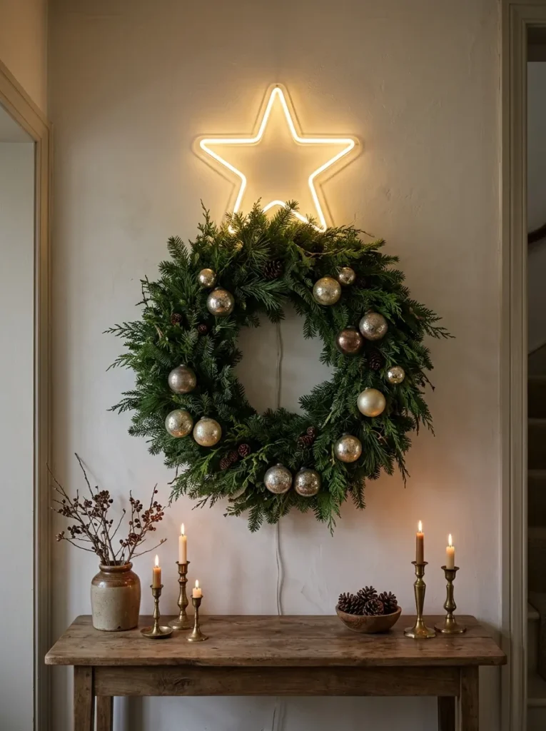 Mercury Glass Wreath Decor