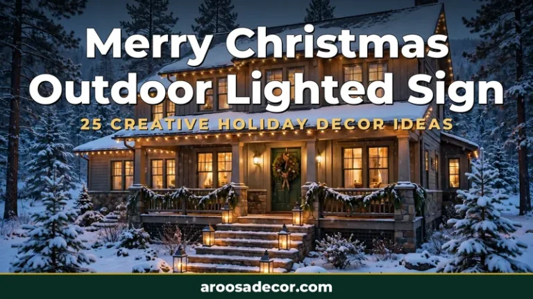 Merry Christmas Outdoor Lighted Sign: 25 Creative Holiday Decor Ideas