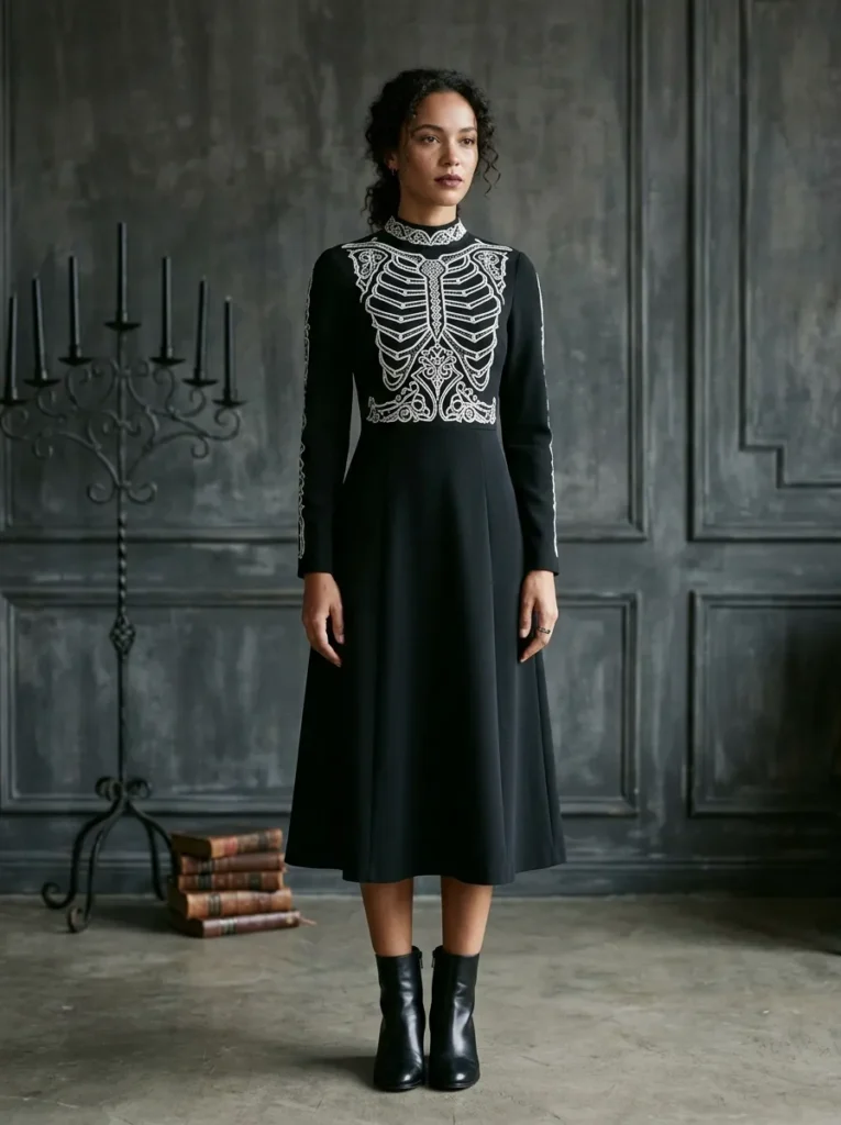 Mesh Cutout Neckline