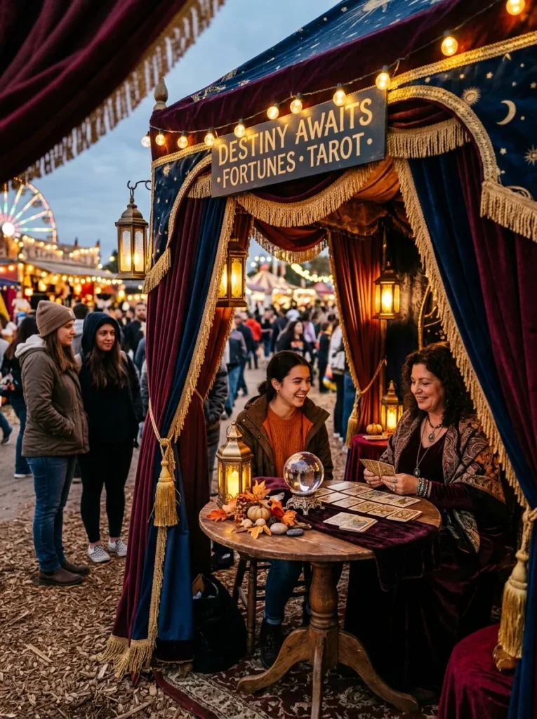 Mystical Fortune Teller Tent - halloween carnival booth ideas