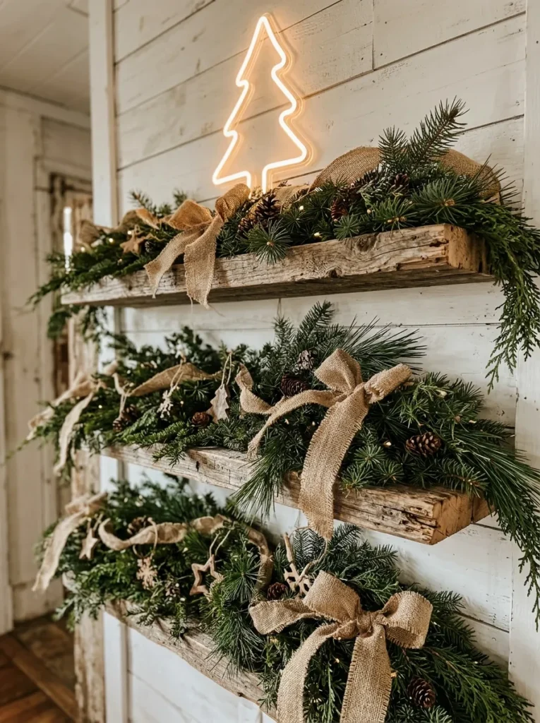 Natural Burlap Bough Tiers