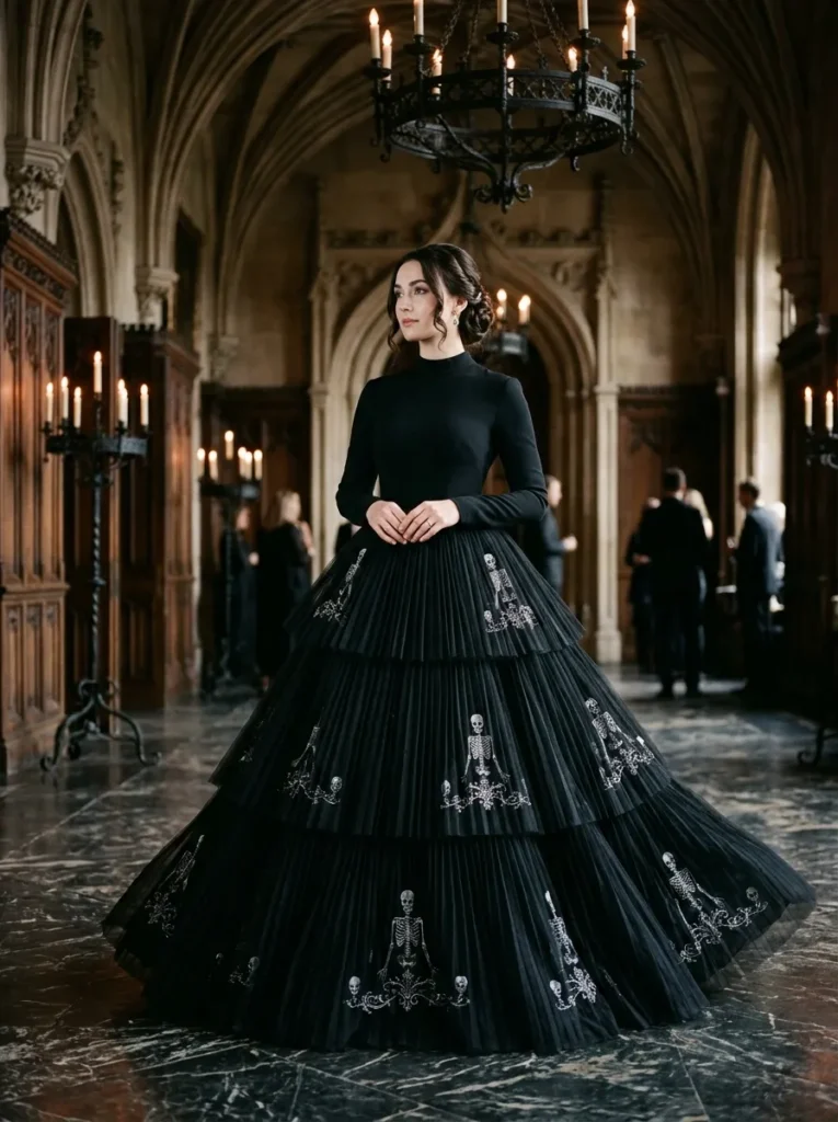 Pleated Tulle Ballgown