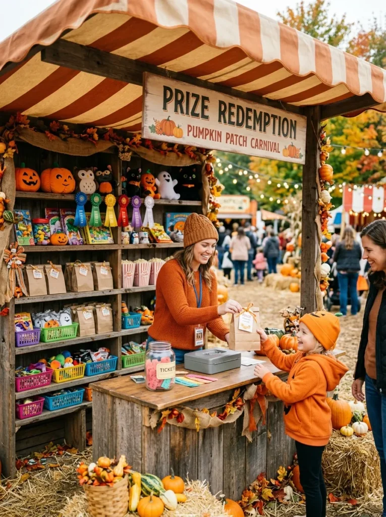 Pumpkin Patch Prize Redemption Hub - halloween carnival booth ideas
