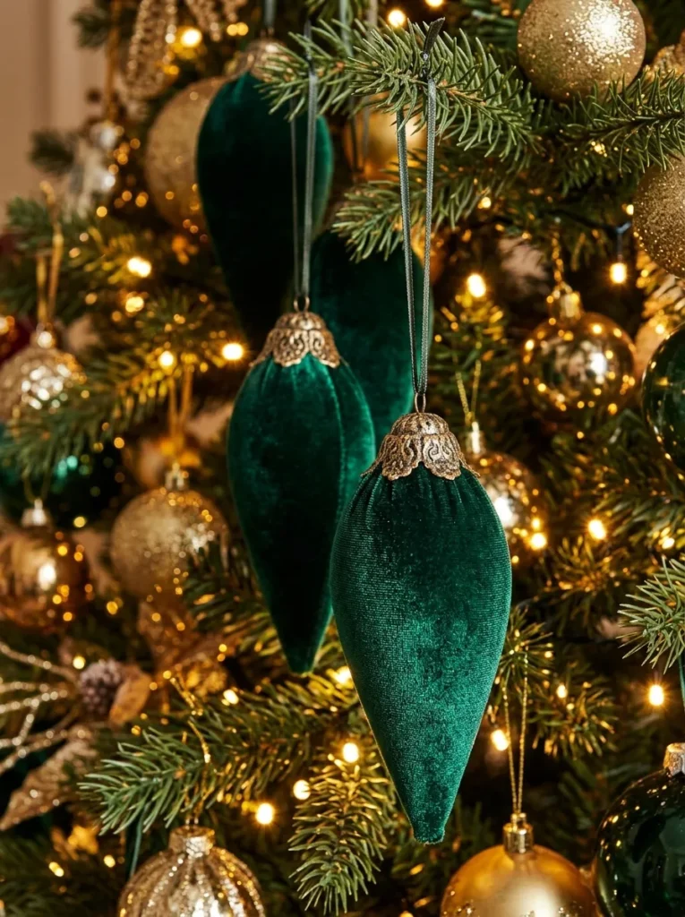 Regal Velvet Emerald Finial Drops