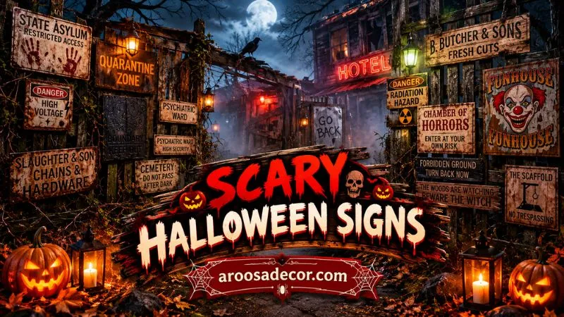 Scary Halloween Signs