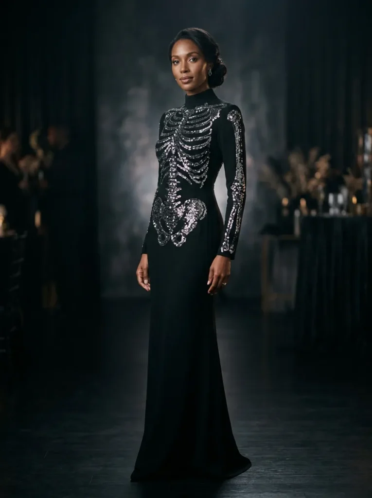 Sequin Embellished Gown