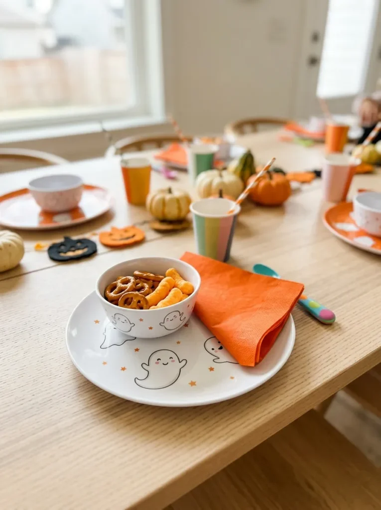 Shatterproof Melamine Ghost Plates for Kids