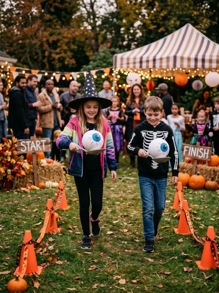 Spooky Eyeball Spoon Race