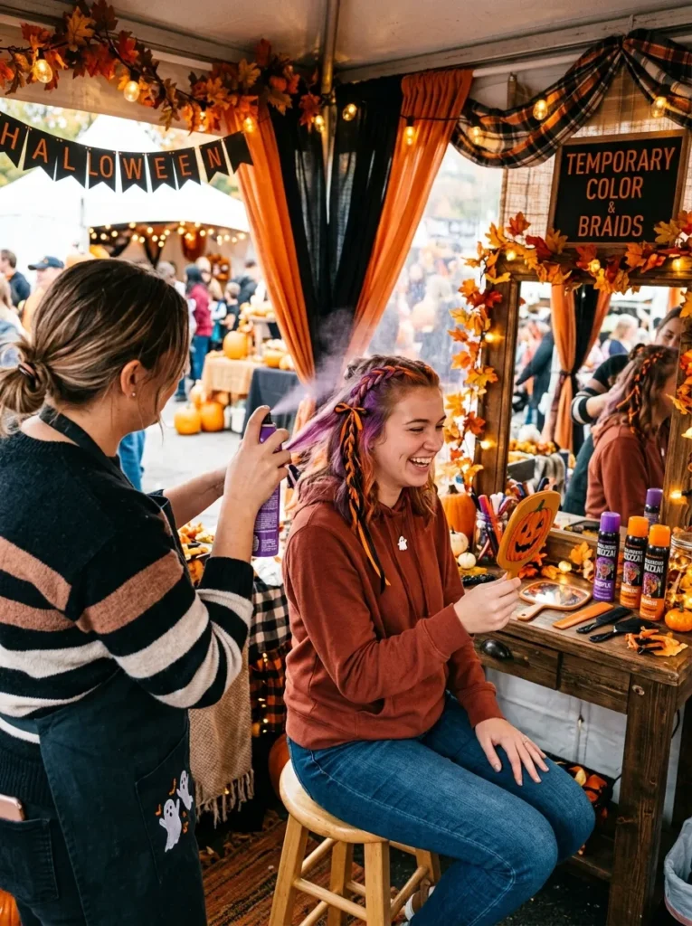 Spooky Hair Styling and Color Bar - halloween carnival booth ideas